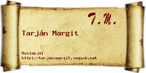 Tarján Margit névjegykártya